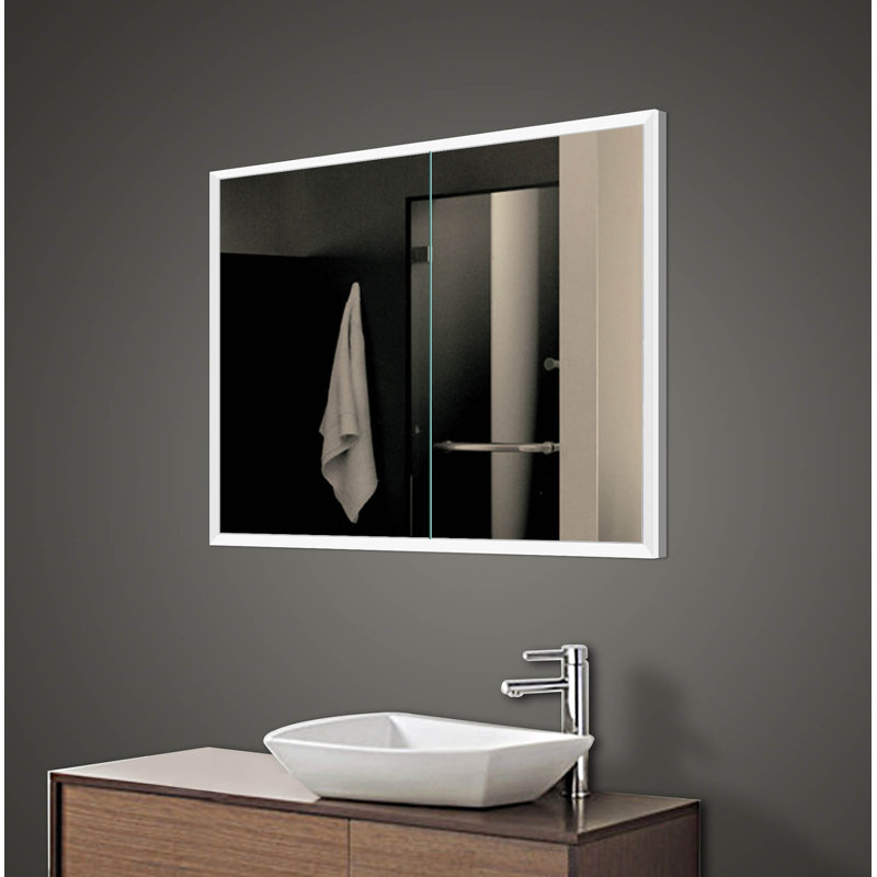 Orren Ellis Alfredson 35.5" x 27.63" Recessed Framed Medicine